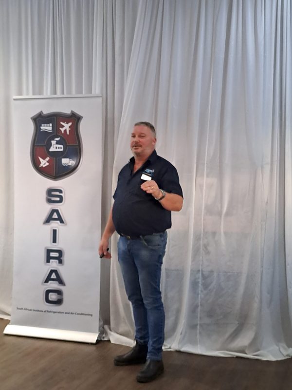 Hennie Basson, managing member of RAETECH Training Centre presenting.