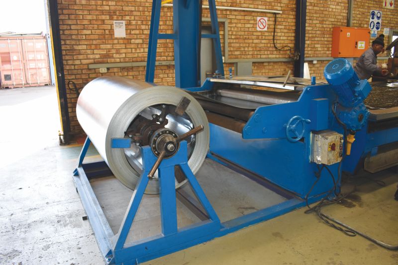 Where all galvanized metal ducting begins – on a roll.