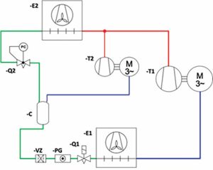 Simple single stage system with internal heat exchanger.