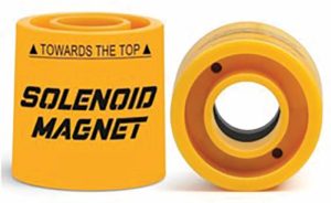 Typical solenoid magnet.