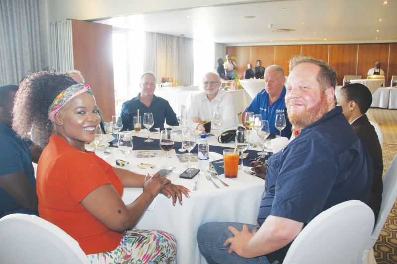 The SARACCA table: Left to right (visible faces only): SARACCA NEC member Phophi Nematangari, RPM Engineering Group MD Barry Wallett, SARACCA executive director David Botha, your editor and Brett Campher.