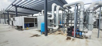 Hot and chilled water pump systems powered by VSD systems.