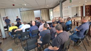A technical demonstration during the January 2026 Cape Town TechTalk showing PLC-based HVAC&R control logic and system integration principles in practice.